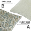 Unique Block Print Linen Blend Pillow Cover - Mandakini: Linen Blend / One Side / 14X20