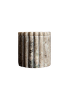 Beige Marble Fluted Jar