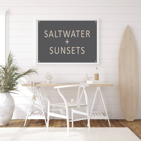 Saltwater + Sunsets Canvas Flag