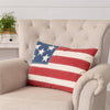 Patchy American Flag Pillow | Patriotic, USA