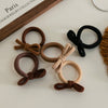 Neutral Seamless Bow Hair Ties (Set of 5)