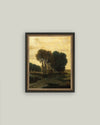 Clump of Trees Framed Antique Art