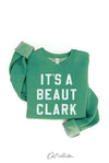 IT'S A BEAUT CLARK Graphic Sweatshirt : HEATHER DUST / S