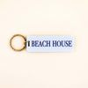 Blue Beach House Keychain