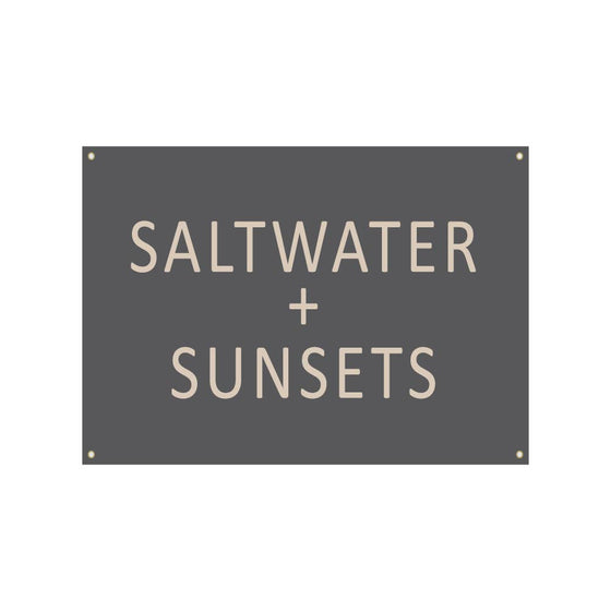 Saltwater + Sunsets Canvas Flag