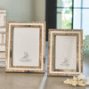 White Horn Photo Frame - Bordered - 4x6: 5.5" W x 7.5" H x .5"D, Fits 4"x 6" photo