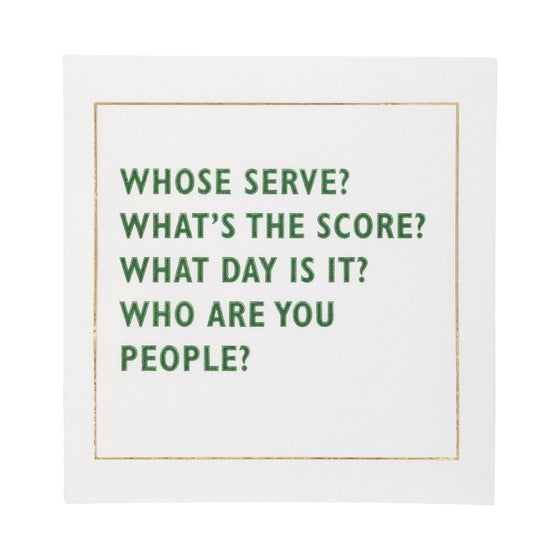 Pickleball Sayings Paper Cocktail Napkin Set