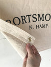 Custom Town Name Canvas Banner Flag with Grommets: Navy