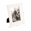 White Rectangular Marble Border Solid Photo Frame- 5x7