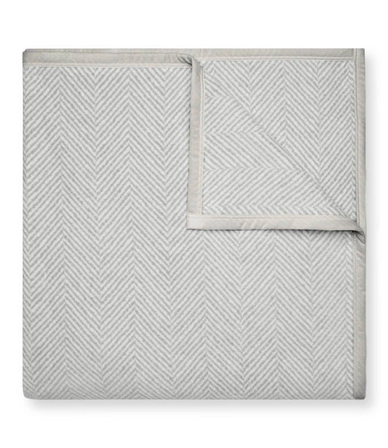 Harborview Herringbone Blanket: Light Grey