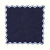 Navy Linen Cocktail Napkins: Set of 4
