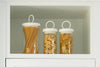White Wood Glass Canister: Tall
