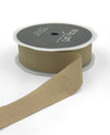 1 Inch Taupe Faux Silk Wrinkled Ribbon