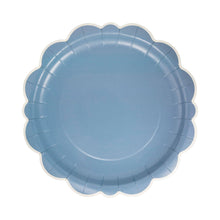  Blue Scalloped Edge Plates