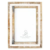 White Horn Photo Frame - Bordered - 4x6: 5.5" W x 7.5" H x .5"D, Fits 4"x 6" photo