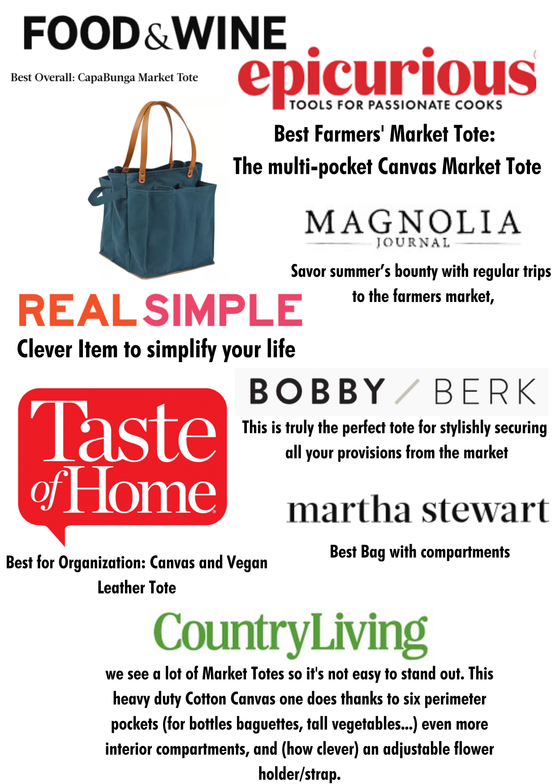Blue Stripe Canvas Tote