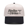 Birdies and Dirties Vintage Trucker Hat, Golf Lover Hat: Green / White