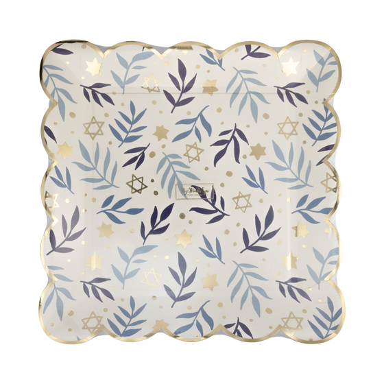 Hanukkah Stars & Branches Plate
