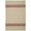 Market Place Red Grain Sack Stripe Tea Towel