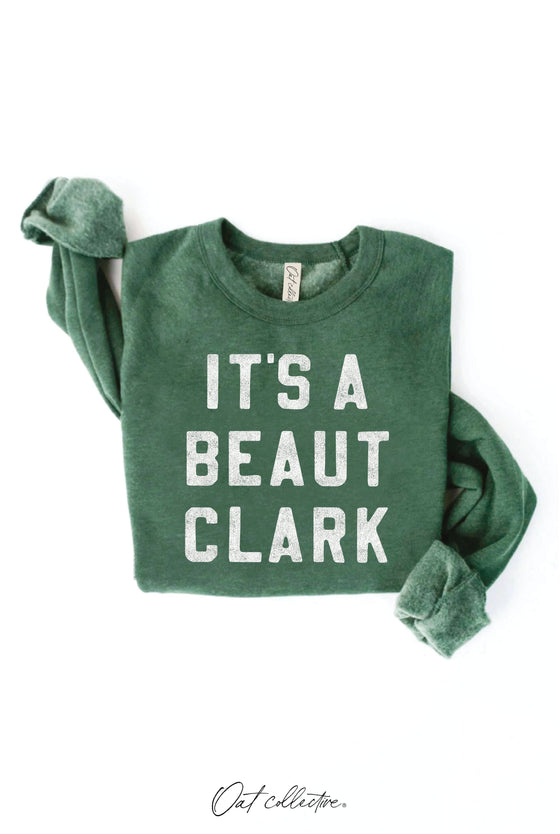 IT'S A BEAUT CLARK Graphic Sweatshirt : HEATHER DUST / L