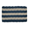 Lobster Rope™ Doormat: Navy & Light Tan Cabana Stripes: Large (24" x 36")