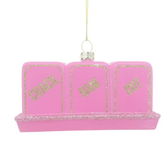 Mahjong Tile Glass Ornament