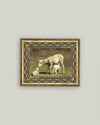 Ewe and Two Lambs Framed Antique Art