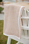 Harborview Herringbone Tan Blanket: Midi