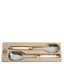  Jean Dubost Ivory Salad Servers