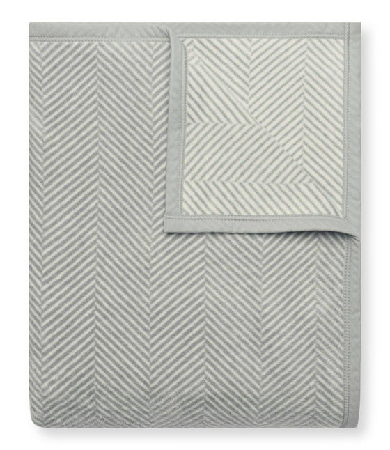 Harborview Herringbone Blanket: Light Grey