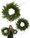 Norfolk Pine Faux Christmas Wreath 24"