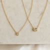 CZ Chain Necklace: Gold / Emerald Cut Curb Chain