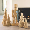 All Weather Rattan Nutcracker - Green: Rattan (Synthetic), Metal, Velvet Bow / 48" H x 17.5" W x 12" D