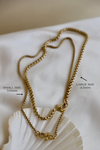 Nova Round Box Chain Necklace: Small