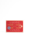 Sardine Cocktail Napkins - Set of 4