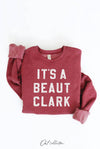 IT'S A BEAUT CLARK Graphic Sweatshirt : HEATHER DUST / S