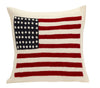 American Flag Felt Pillow - Cream