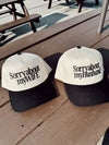 Sorry about my Husband / Wife Vintage Trucker Hat: Husband/Black