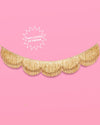 Gold Scallop Fringe Banner