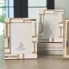 White Horn Photo Frame - Patterned - 4x6: 5.5" W x 7.5" H x .5"D, Fits 4"x 6" photo