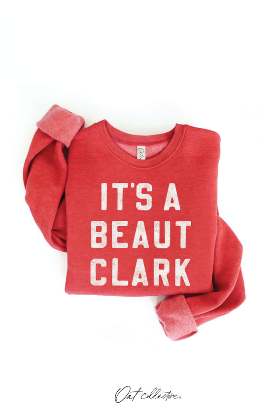 IT'S A BEAUT CLARK Graphic Sweatshirt : HEATHER DUST / L