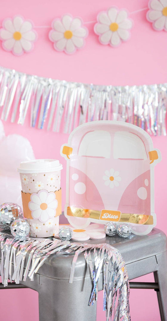 Disco Daisy Van Paper Plate