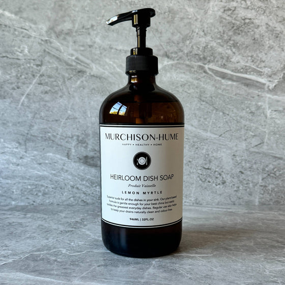 Heirloom Dish Soap in Amber Glass Dispenser: Australian White Grapefruit