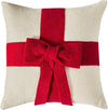 Red Bow Christmas Pillow Cover