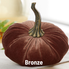 Pumpkin Large Velvet, Fall Mantel Decor, Halloween Table: Bronze
