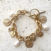 Gold Charm Coin Bracelet