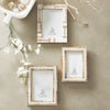 White Horn Photo Frame - Bordered - 4x6: 5.5" W x 7.5" H x .5"D, Fits 4"x 6" photo