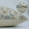 Unique Block Print Linen Blend Pillow Cover - Mandakini: Linen Blend / One Side / 14X20