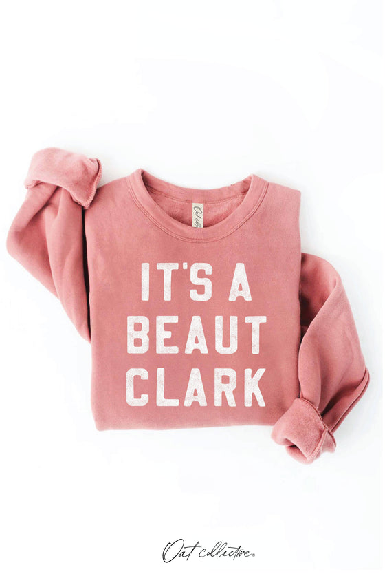 IT'S A BEAUT CLARK Graphic Sweatshirt : HEATHER DUST / L