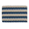 Lobster Rope™ Outdoor Doormat: Sand & Navy Cabana Stripes: Large (24" x 36")